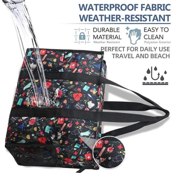 Nurse Bags for Work: Multiple Pockets, Waterproof, Organizing Zip Top - Picture 5 of 6